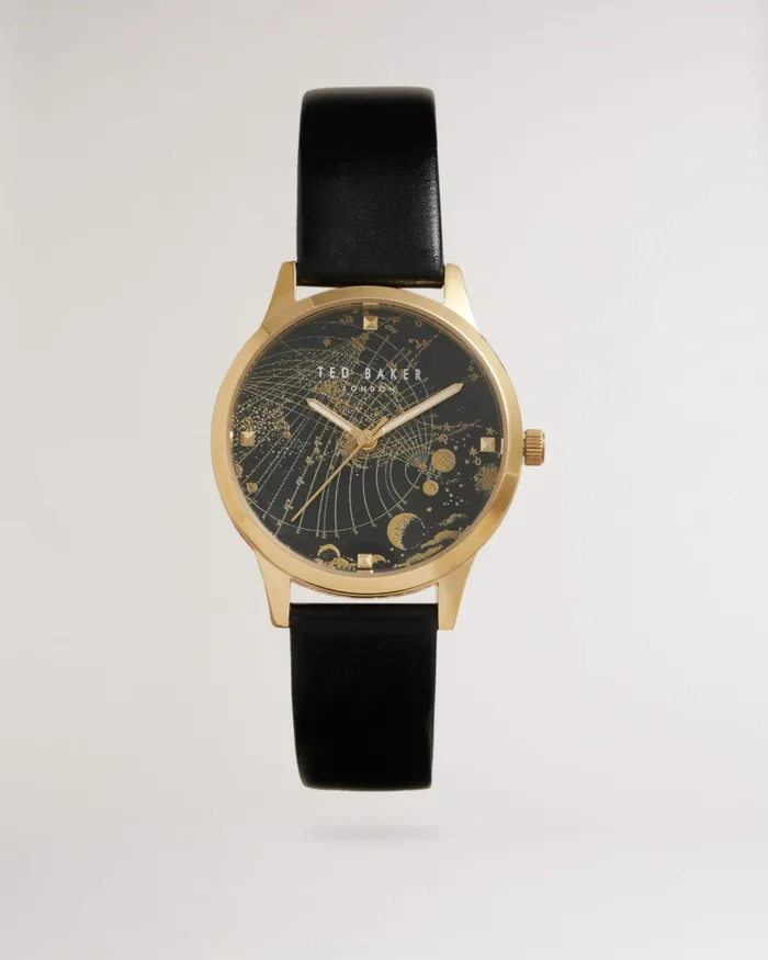 Women AMMMYY 8211 Fitzrovia Constellation Leather Watch Black Ted Baker Watches Women AMMMYY 8211 Fitzrovia Constellation Leather Watch Black Ted Baker Watches