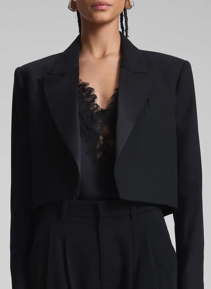 Women Anderson Cropped Tux Jacket Blackblack ALC Suits