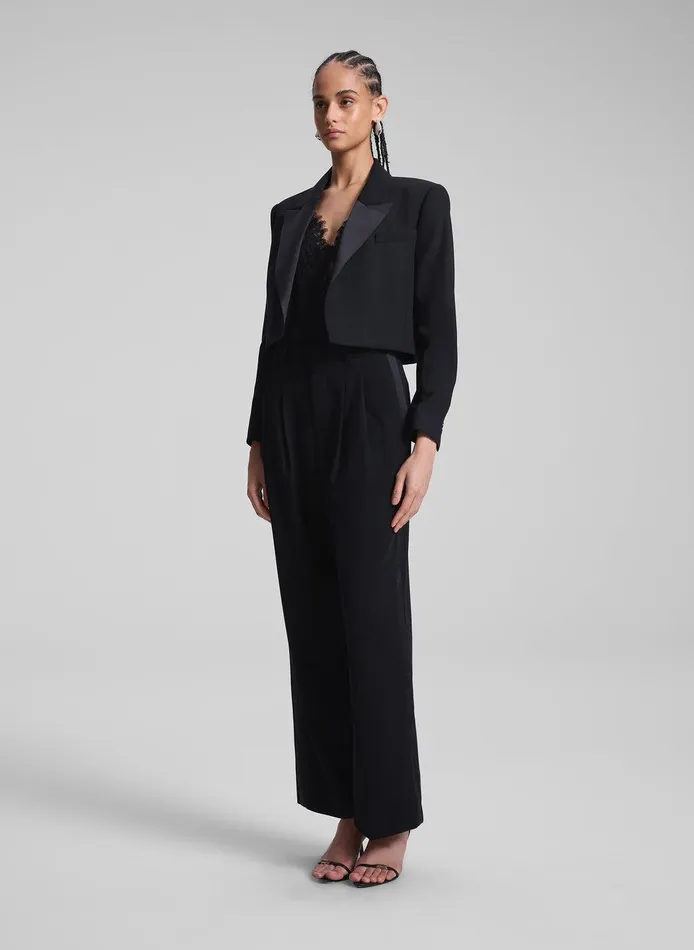 Women Anderson Cropped Tux Jacket Blackblack ALC Suits