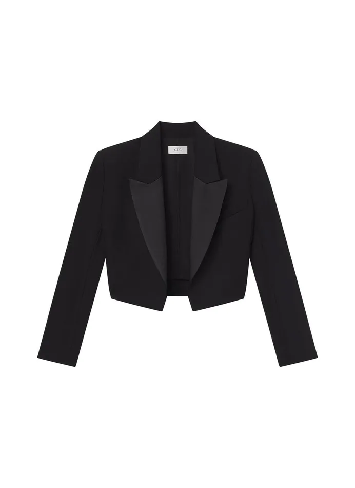 Women Anderson Cropped Tux Jacket Blackblack ALC Suits