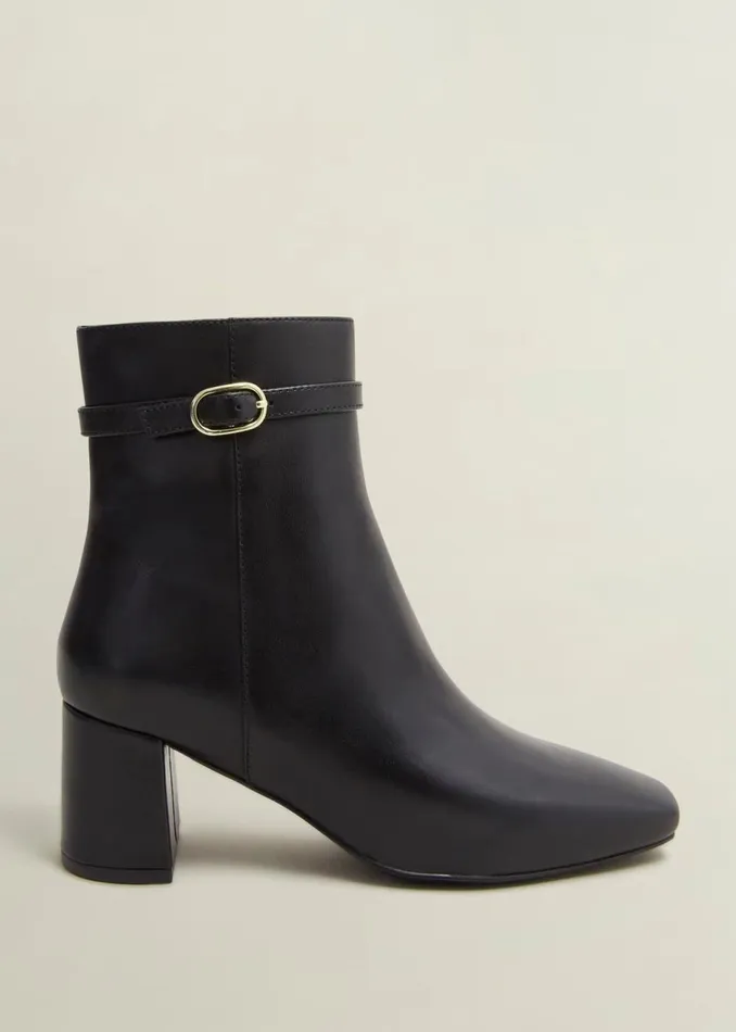 Women Ankle Boots Hobbs Gabriella Leather Ankle Boots Black