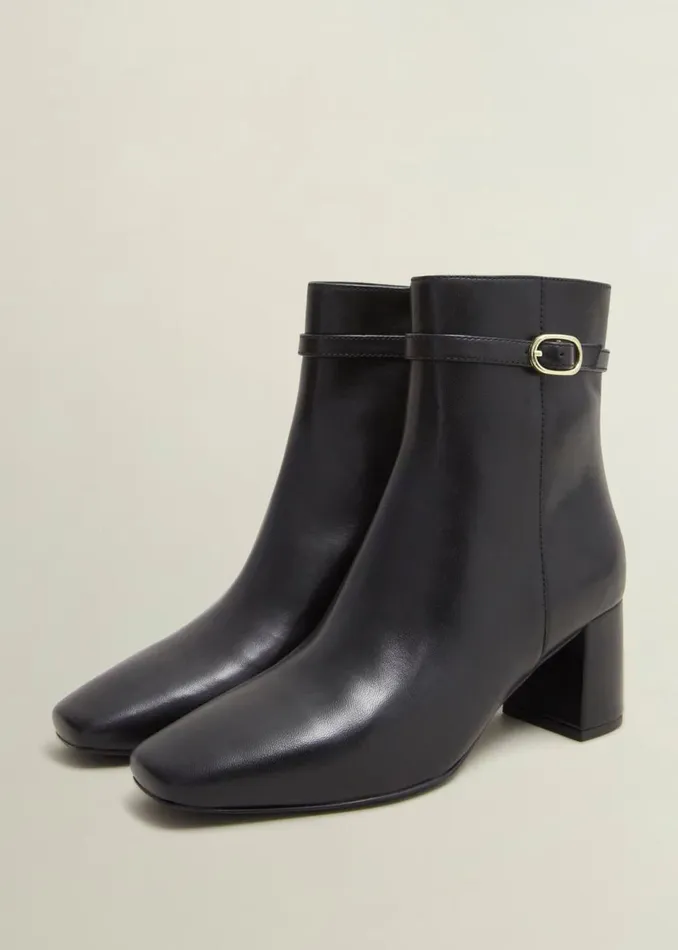 Women Ankle Boots Hobbs Gabriella Leather Ankle Boots Black