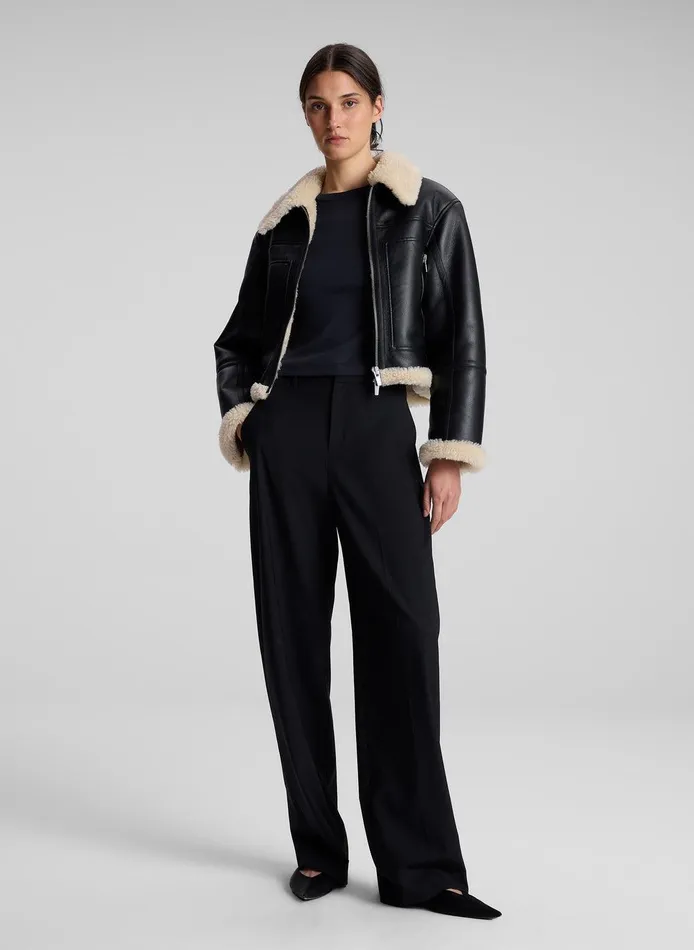 Women Avery Faux Shearling Jacket Blackchampagne ALC Jackets and Coats