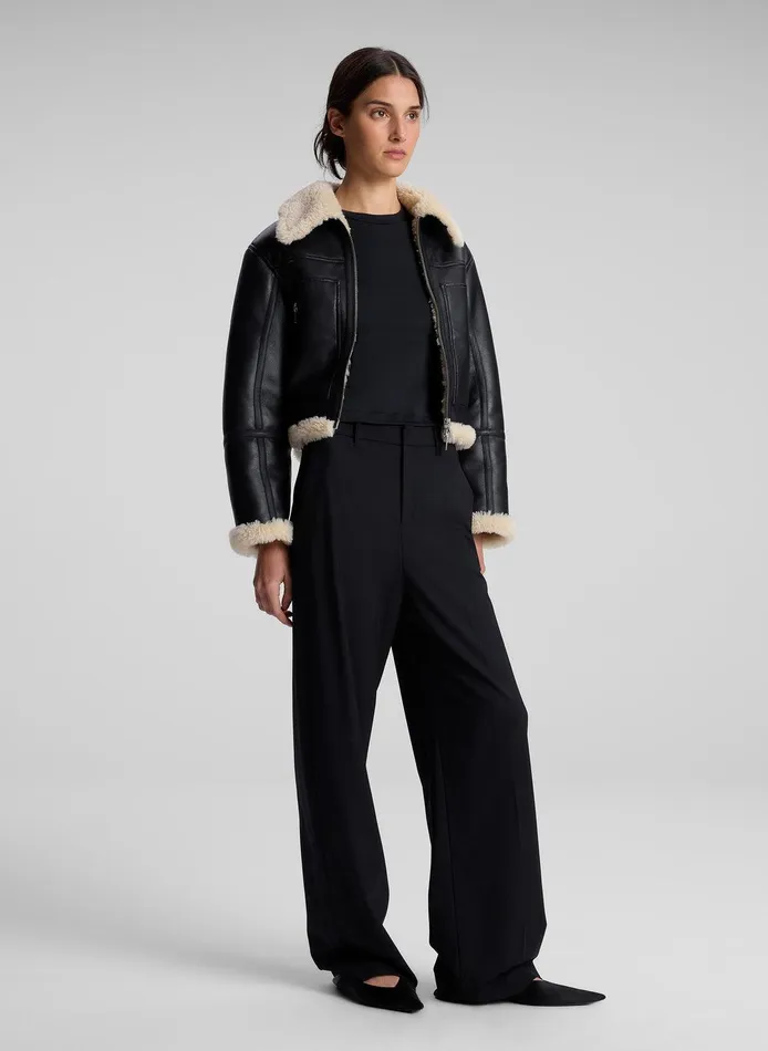 Women Avery Faux Shearling Jacket Blackchampagne ALC Jackets and Coats