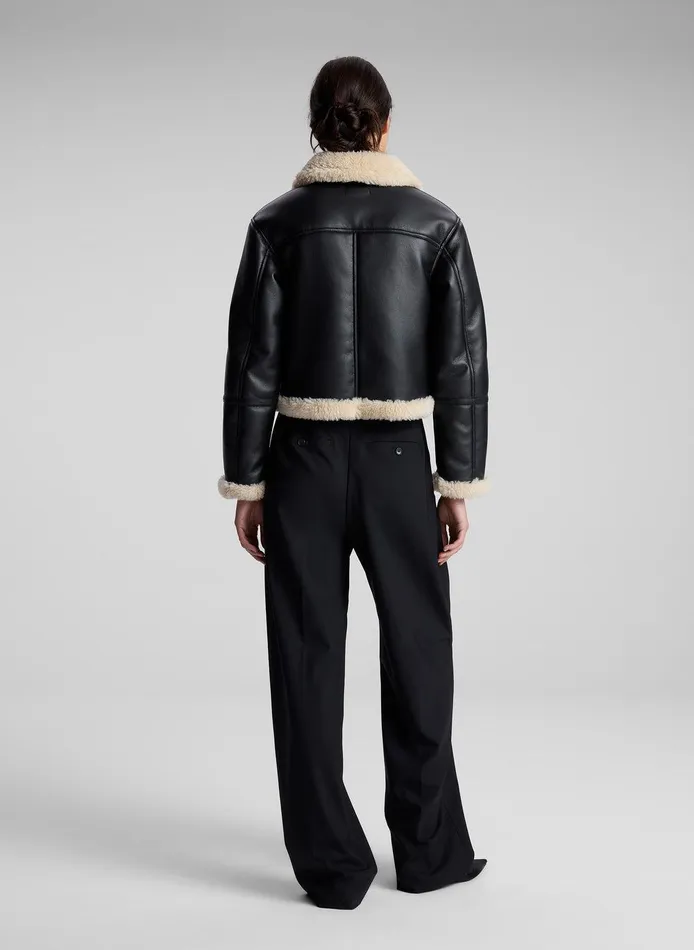 Women Avery Faux Shearling Jacket Blackchampagne ALC Jackets and Coats