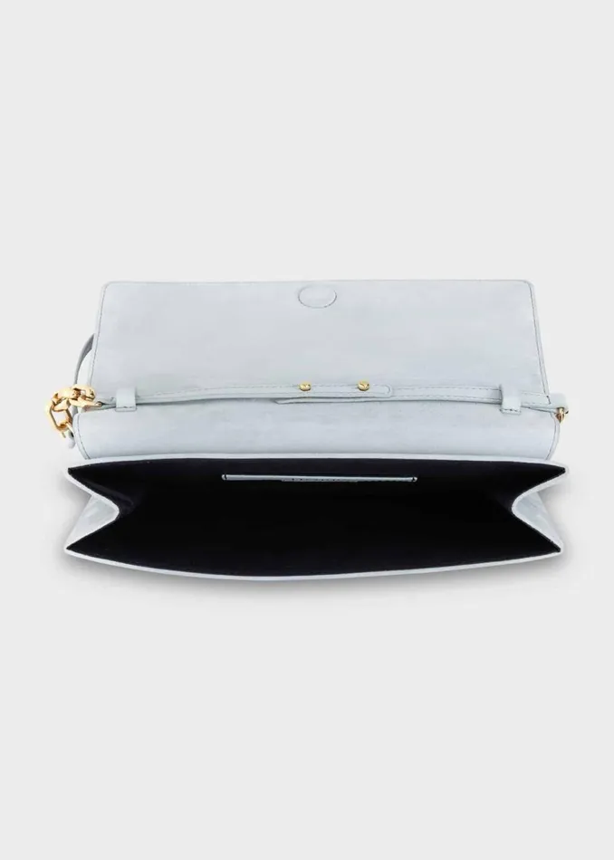 Women Bags Hobbs Chelsea Suede Clutch Bag Pale Blue
