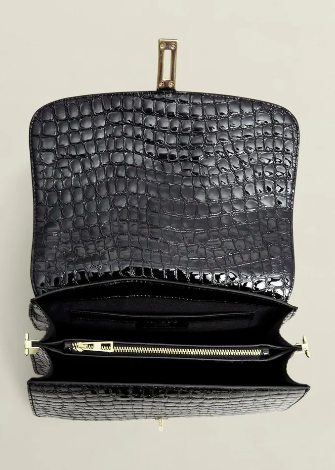 Women Bags Hobbs Larissa Leather Crossbody Bag Black