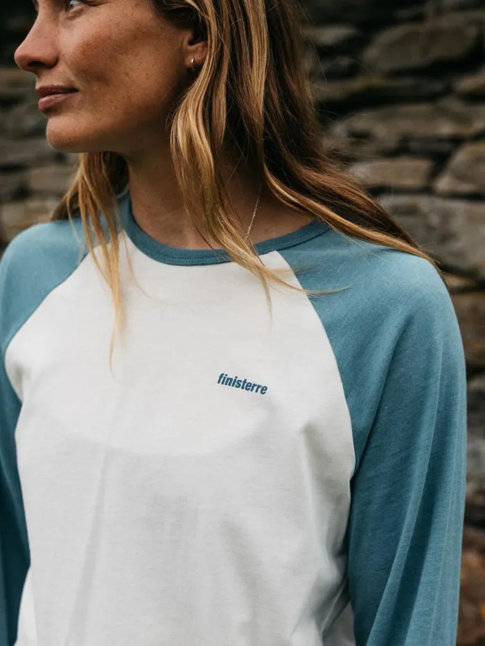 Women Bailey Long Sleeve TShirt Ecruocean Storm Finisterre Tops and Shirts