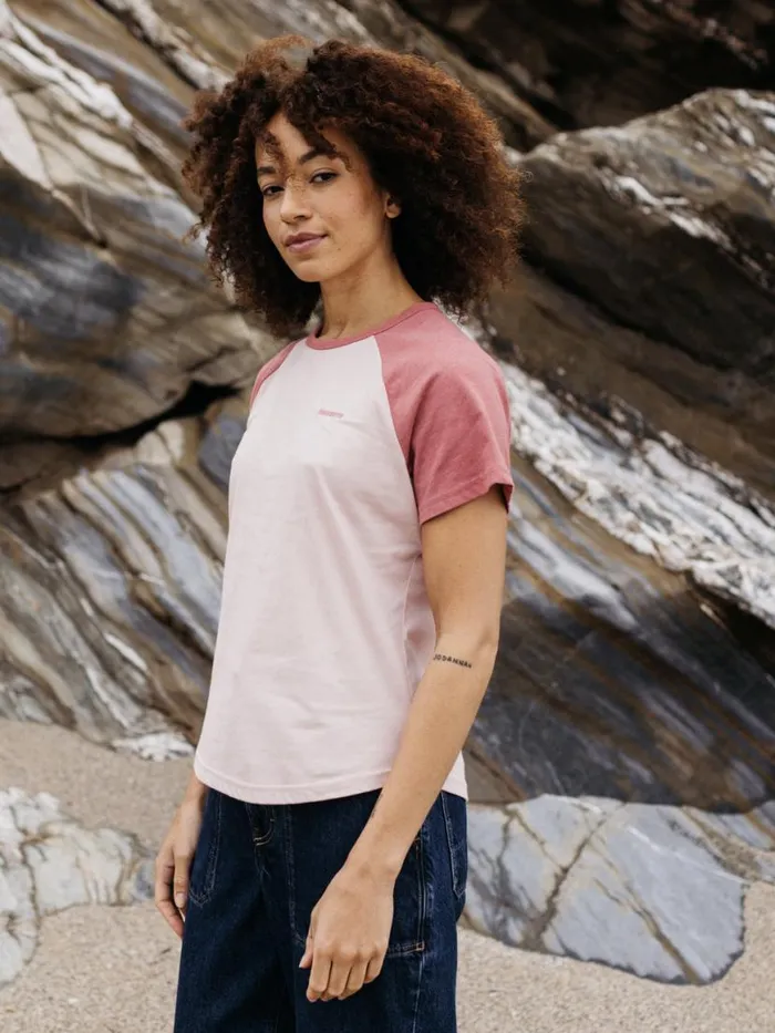 Women Bailey TShirt Pink Smokerouge Finisterre Tops and Shirts