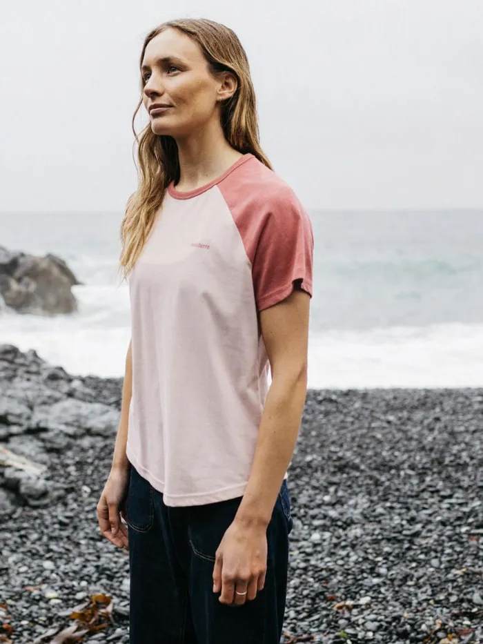 Women Bailey TShirt Pink Smokerouge Finisterre Tops and Shirts