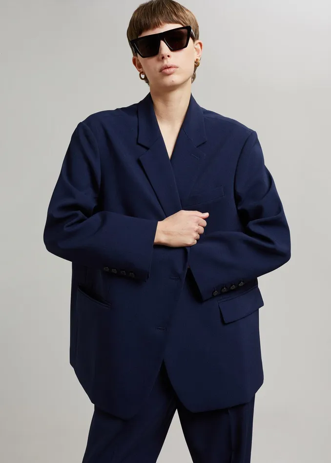 Women Bea Blazer 8211 Midnight Blue The Frankie Shop Outerwear