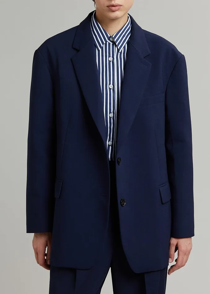 Women Bea Blazer 8211 Midnight Blue The Frankie Shop Outerwear
