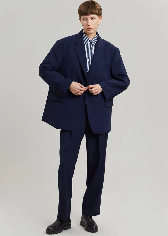 Women Bea Blazer 8211 Midnight Blue The Frankie Shop Outerwear