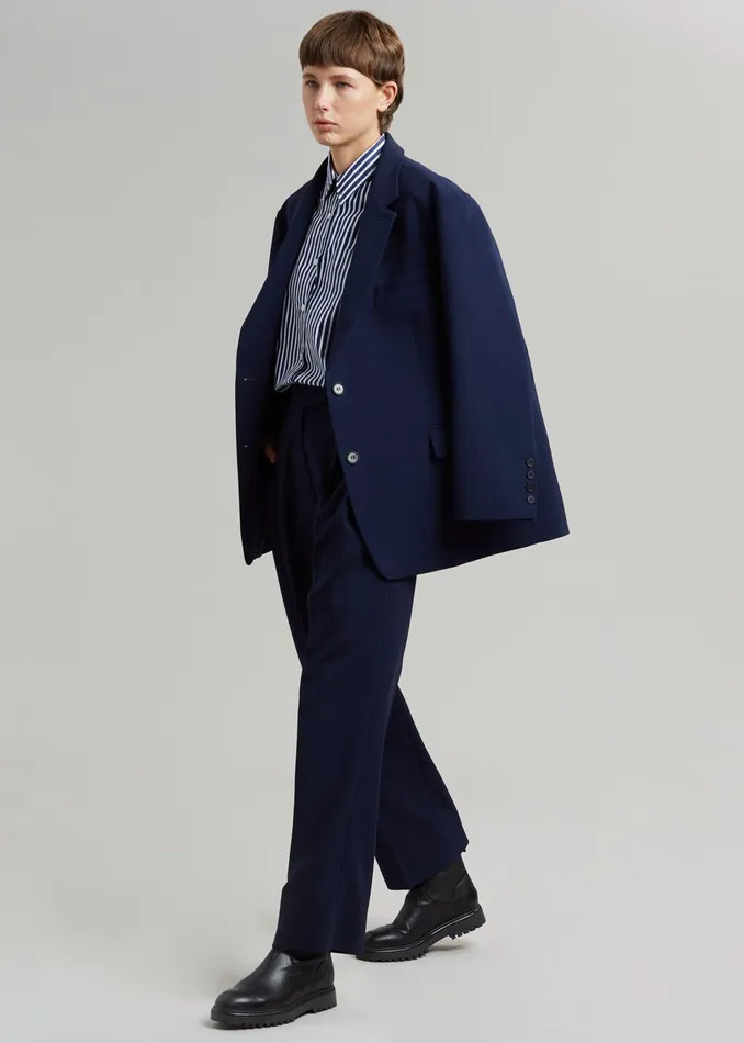 Women Bea Blazer 8211 Midnight Blue The Frankie Shop Outerwear