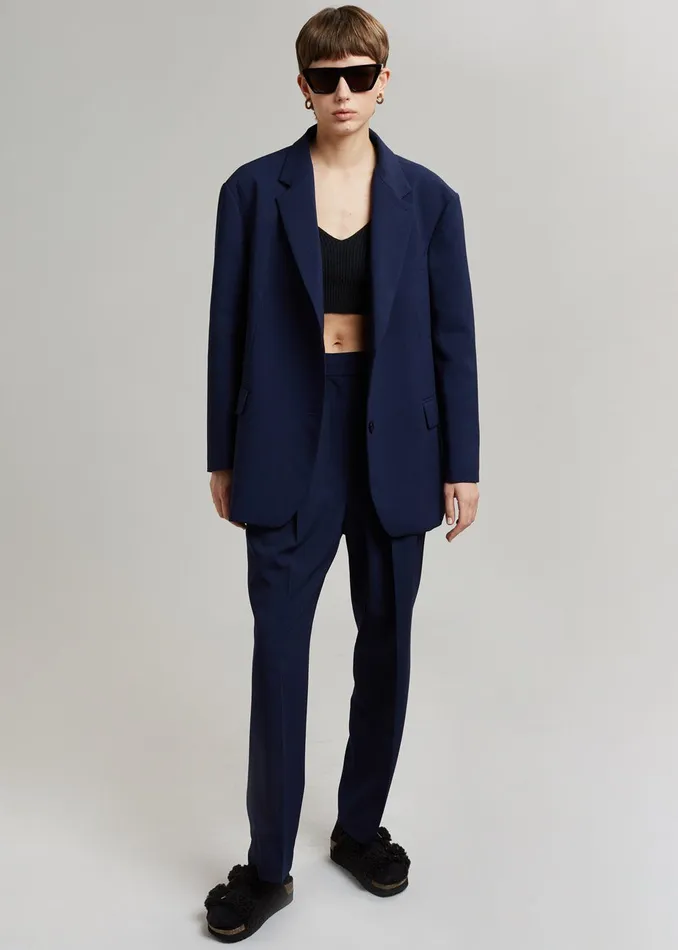 Women Bea Blazer 8211 Midnight Blue The Frankie Shop Outerwear