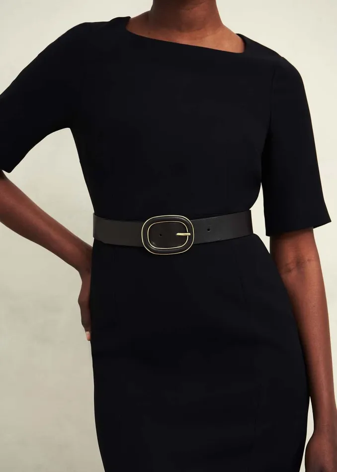Women Belts Hobbs Rory Leather Waist Belt Black