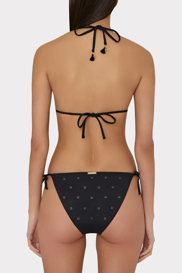 Women Bikinis Milly Millie Diamond Heat Set Triangle Bikini Top Black Women Bikinis Milly Millie Diamond Heat Set Triangle Bikini Top Black