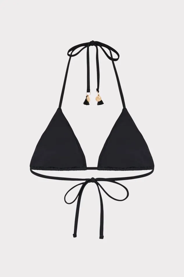 Women Bikinis Milly Millie Diamond Heat Set Triangle Bikini Top Black Women Bikinis Milly Millie Diamond Heat Set Triangle Bikini Top Black