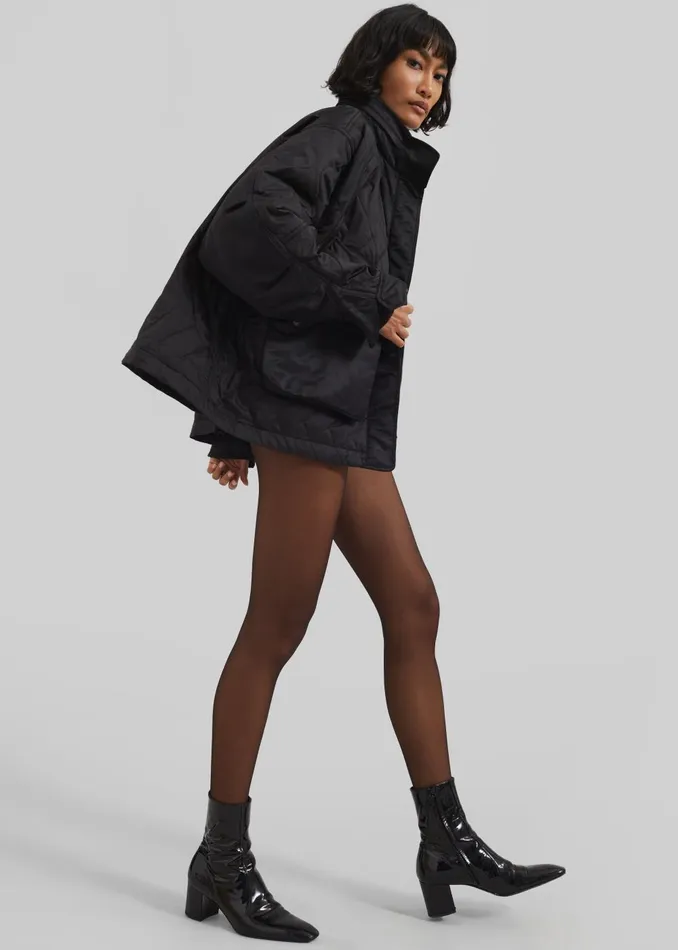 Women Birka Quilted Jacket 8211 Black The Frankie Shop Outerwear