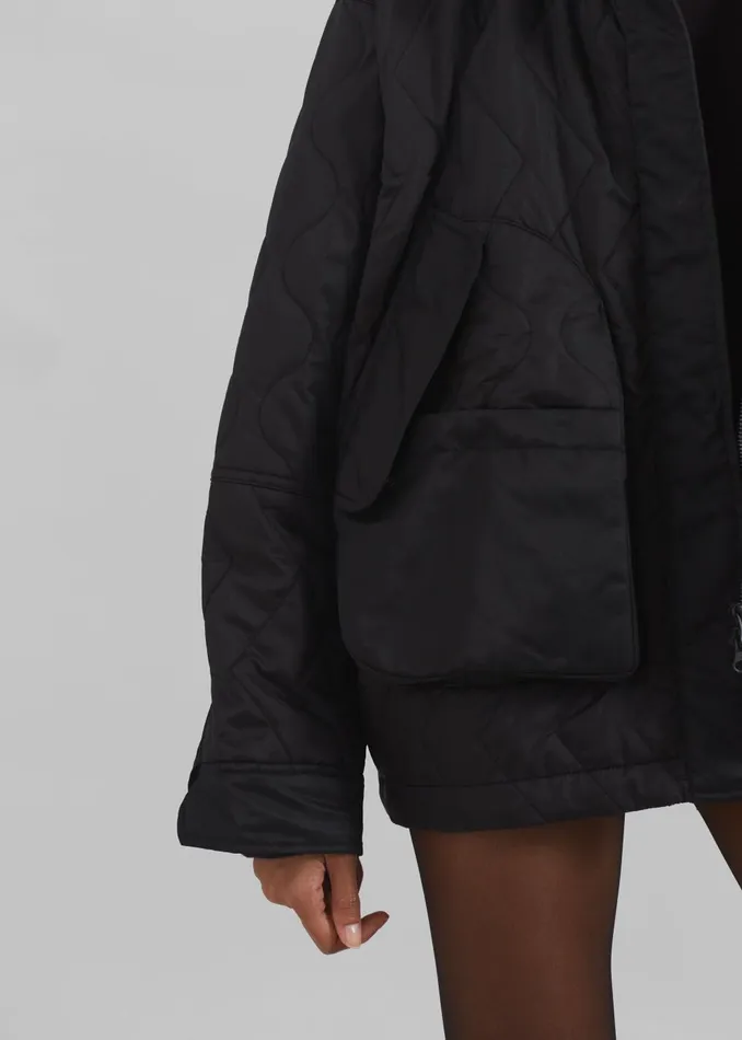 Women Birka Quilted Jacket 8211 Black The Frankie Shop Outerwear