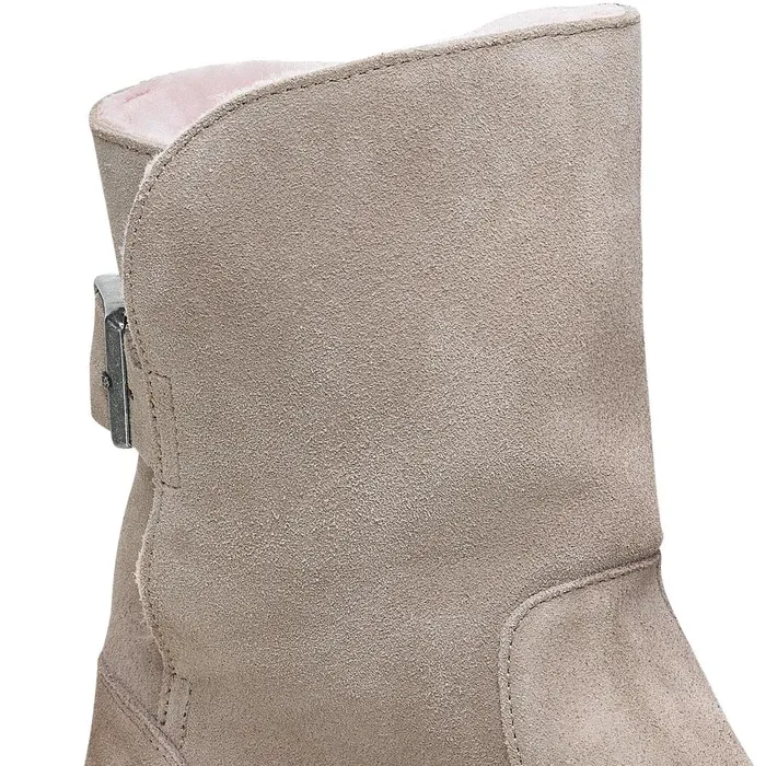 Women Birkenstock Boots Uppsala Shearling Gray Taupe