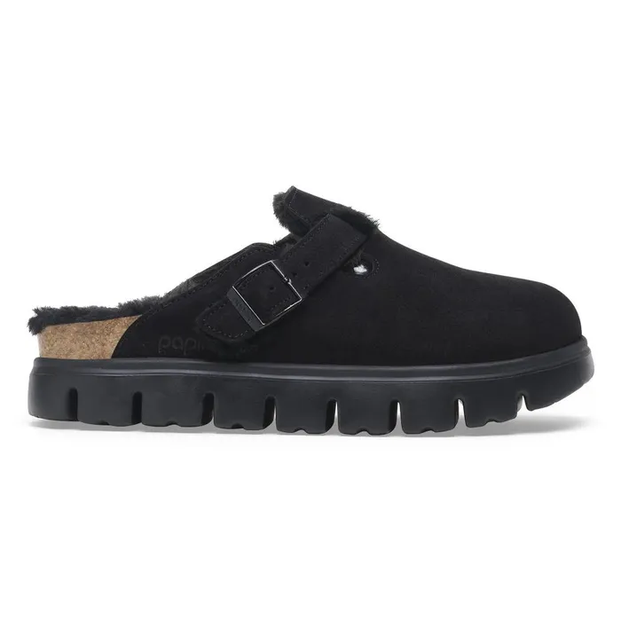 Women Birkenstock Clogs Boston Chunky Shearling Black