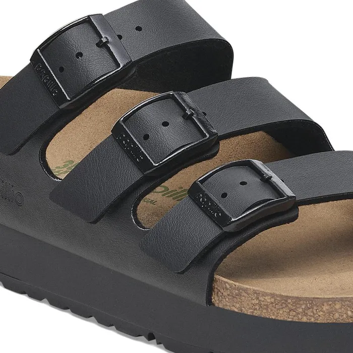 Women Birkenstock MultiStrap Florida Platform Flex Black