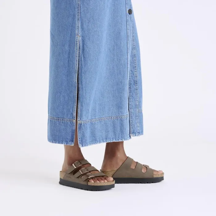 Women Birkenstock MultiStrap Florida Platform Flex Mocca