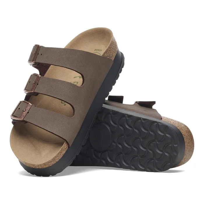 Women Birkenstock MultiStrap Florida Platform Flex Mocca