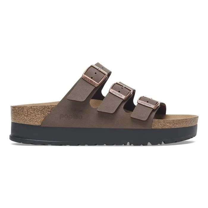Women Birkenstock MultiStrap Florida Platform Flex Mocca