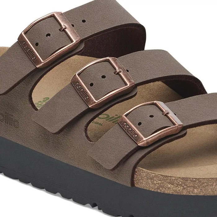Women Birkenstock MultiStrap Florida Platform Flex Mocca