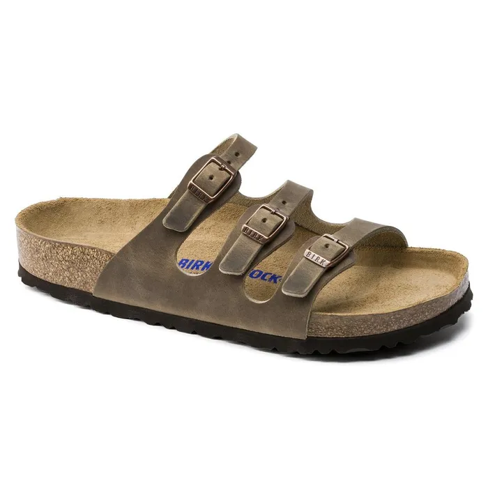 Women Birkenstock MultiStrap Florida Soft Footbed Tobacco Brown
