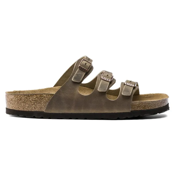 Women Birkenstock MultiStrap Florida Soft Footbed Tobacco Brown