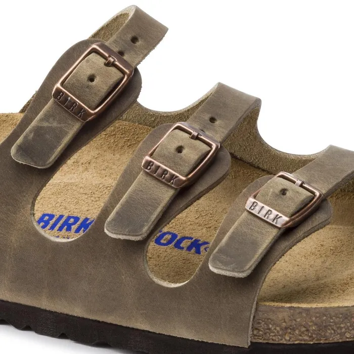 Women Birkenstock MultiStrap Florida Soft Footbed Tobacco Brown