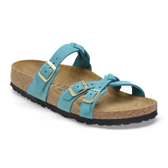 Women Birkenstock MultiStrap Franca Braided Biscay Bay