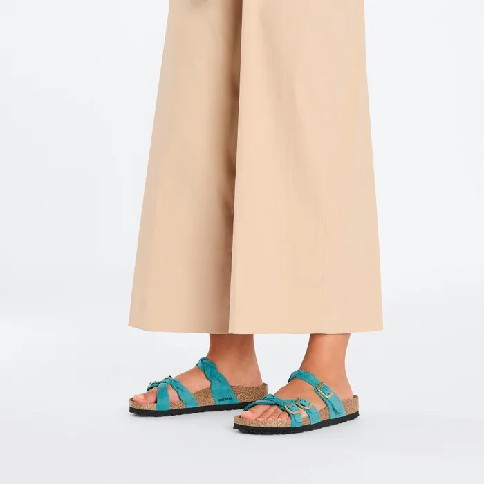 Women Birkenstock MultiStrap Franca Braided Biscay Bay