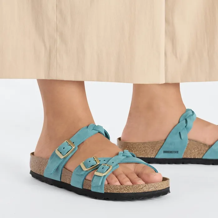 Women Birkenstock MultiStrap Franca Braided Biscay Bay
