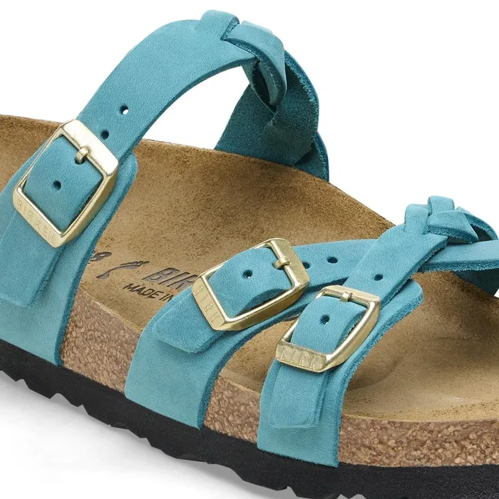Women Birkenstock MultiStrap Franca Braided Biscay Bay