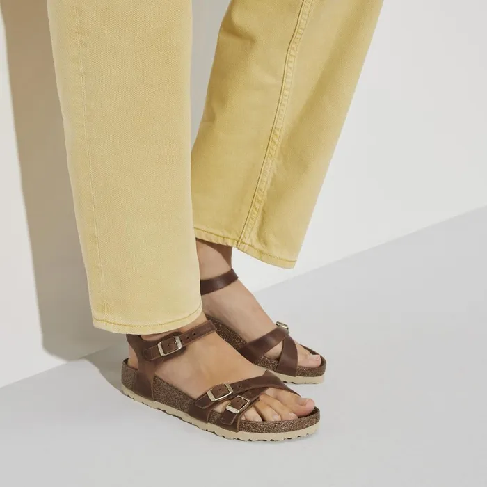 Women Birkenstock MultiStrap Kumba Cognac