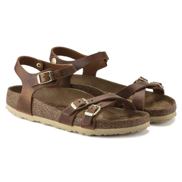 Women Birkenstock MultiStrap Kumba Cognac
