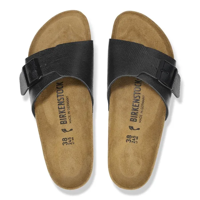 Women Birkenstock OneStrap Catalina Shiny Black