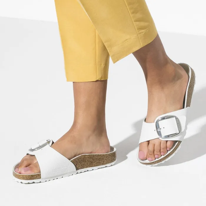 Women Birkenstock OneStrap Madrid Big Buckle White