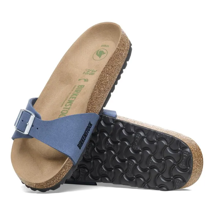 Women Birkenstock OneStrap Madrid Vegan Elemental Blue