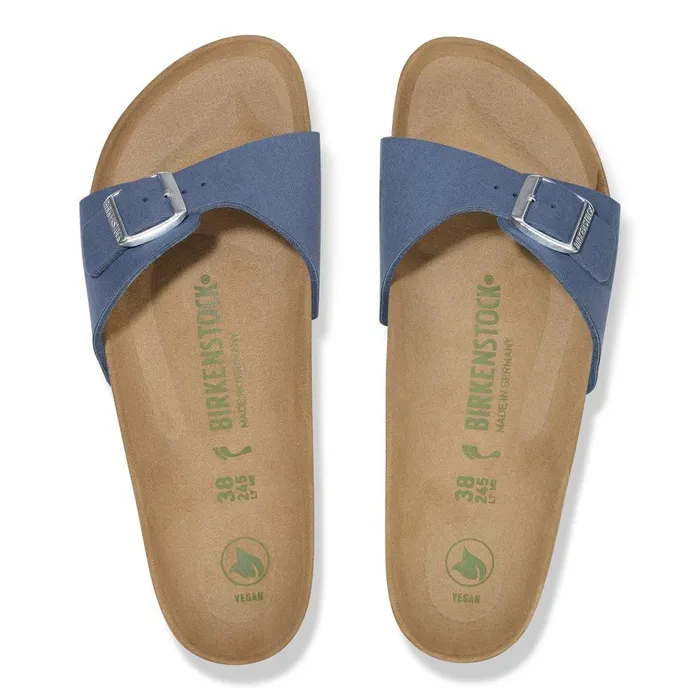 Women Birkenstock OneStrap Madrid Vegan Elemental Blue