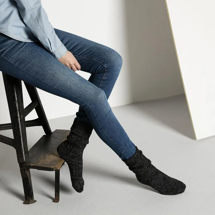 Women Birkenstock Socks Cotton Twist Black