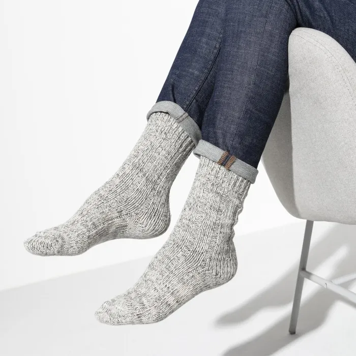 Women Birkenstock Socks Cotton Twist Light Gray