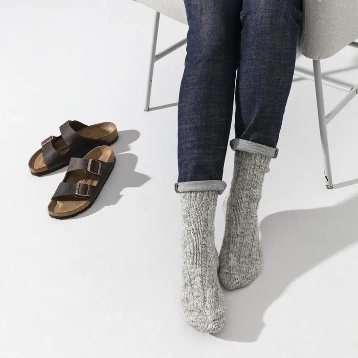 Women Birkenstock Socks Cotton Twist Light Gray