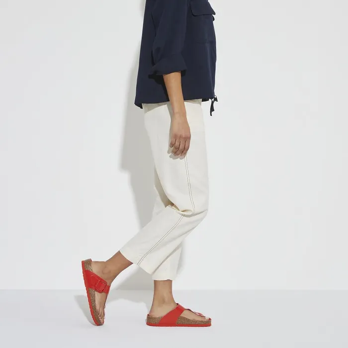 Women Birkenstock Thong Gizeh Big Buckle High Shine Tomato