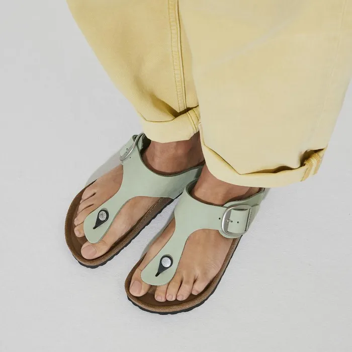 Women Birkenstock Thong Gizeh Big Buckle Matcha