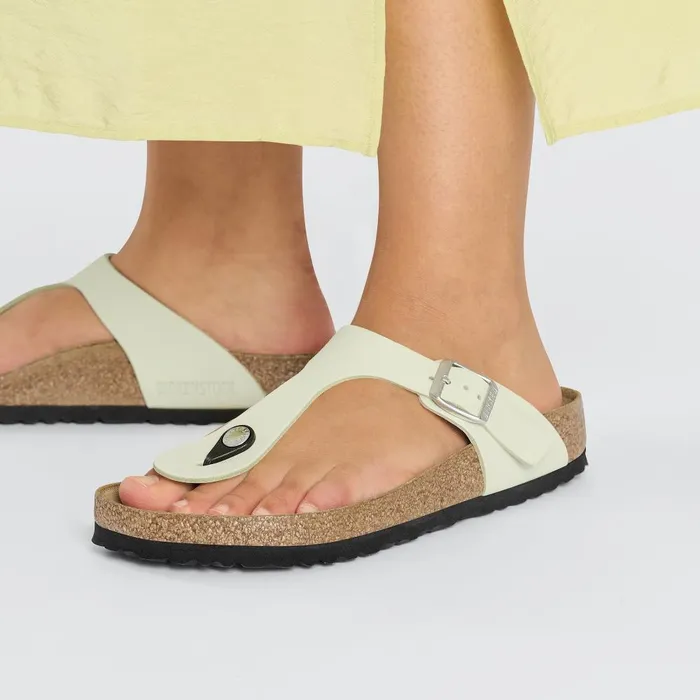 Women Birkenstock Thong Gizeh Faded Lime